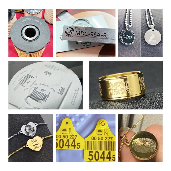 20w 30w 50w Jewelry Silver Gold Brass Portable Fiber Laser Marking Machine Metal Small Cutting Engraving Machine